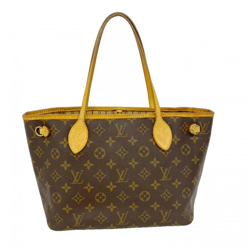 LOUIS VUITTON Authentic Brown Monogram Neverfull PM Tote Bag